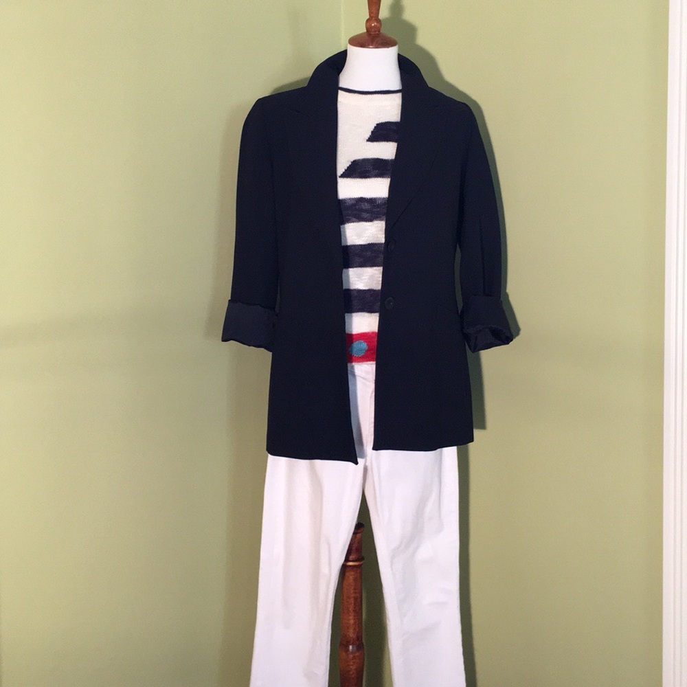 Navy Dana Buchman Wool Blazer